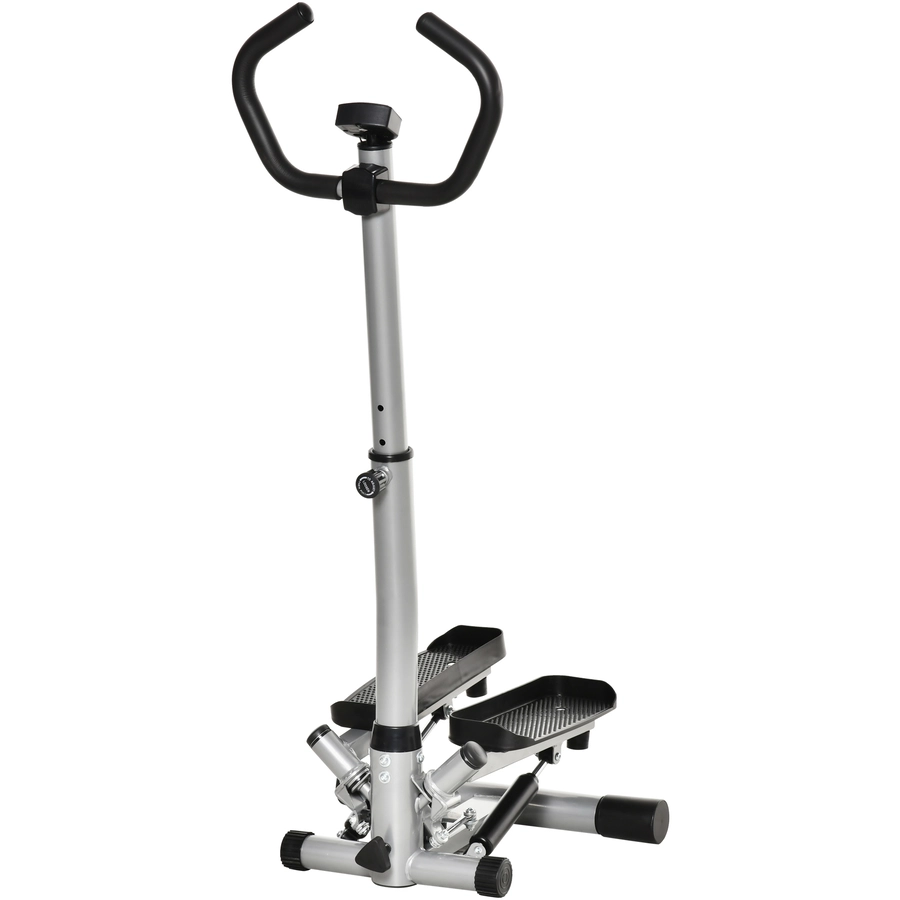 HOMCOM Stepper mit LCD-Bildschirm und einstellbare Geschwindigkeit grau