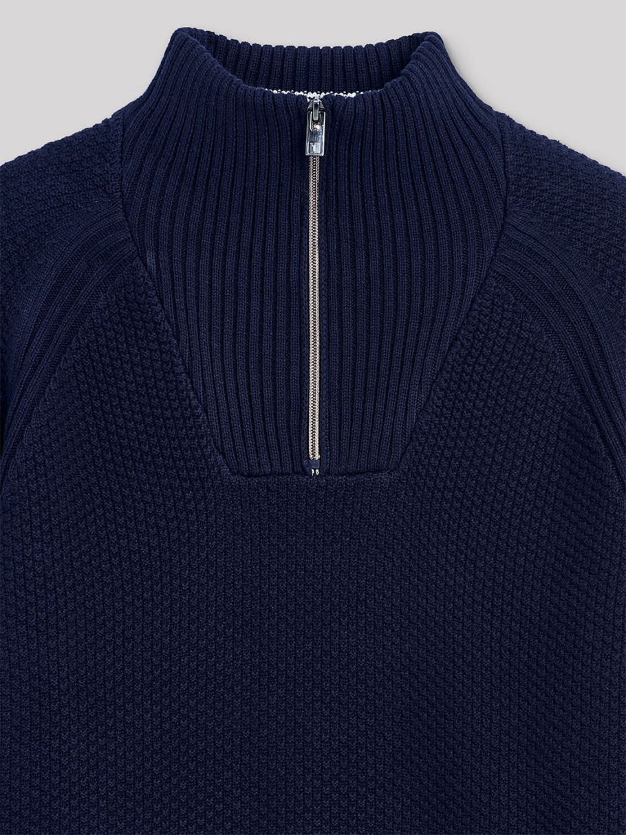 Pull col cheminée en coton