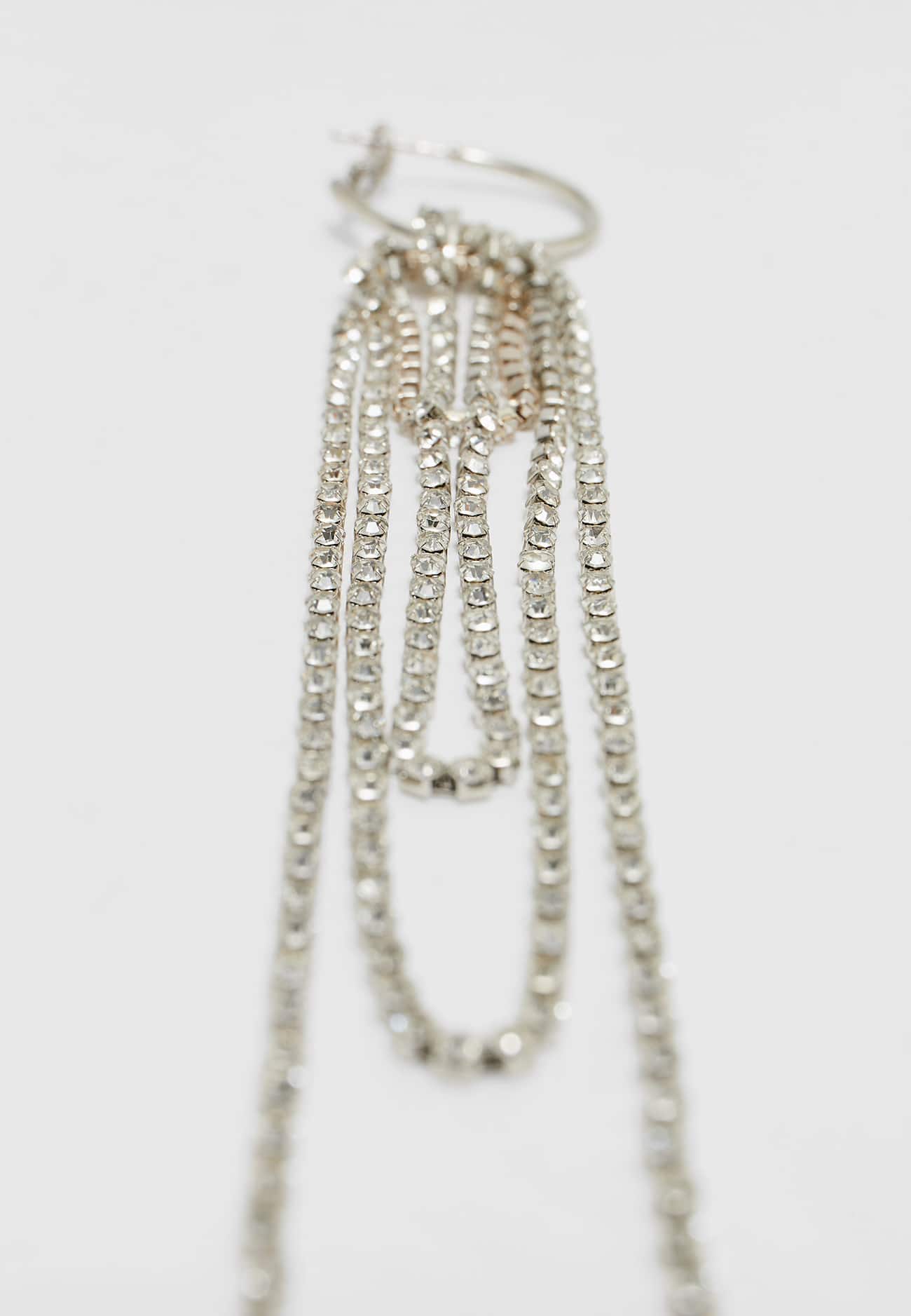 Mini brincos de argola com strass