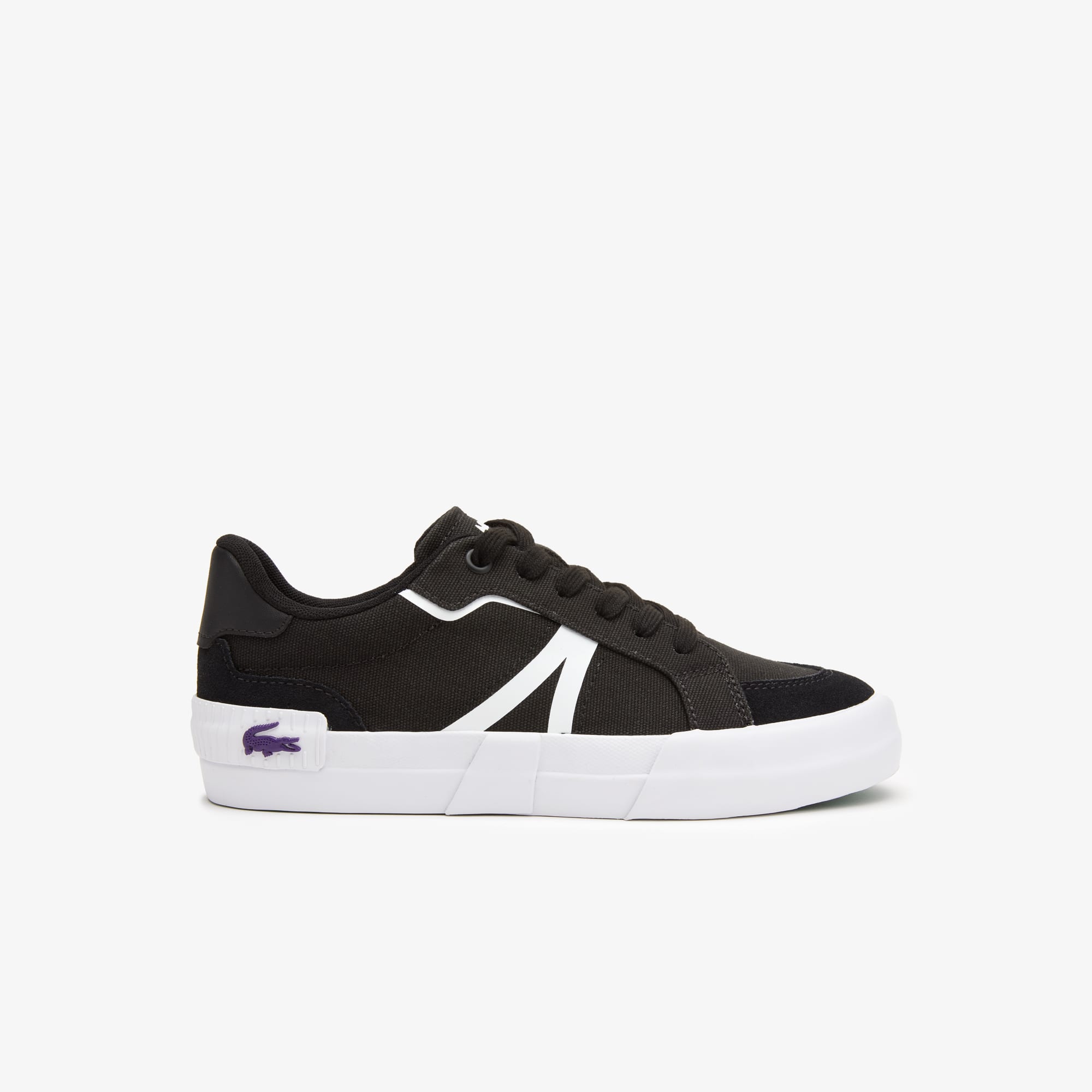 Sneakers L004 femme Lacoste en textile avec détail coloré Sneakers - Noir - Lacoste - Femme