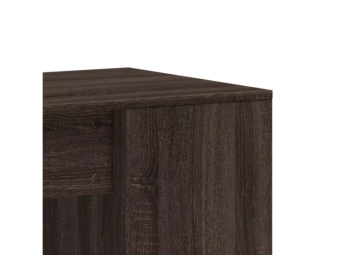 Bureau chêne marron 102x50x75 cm bois d'ingénierie