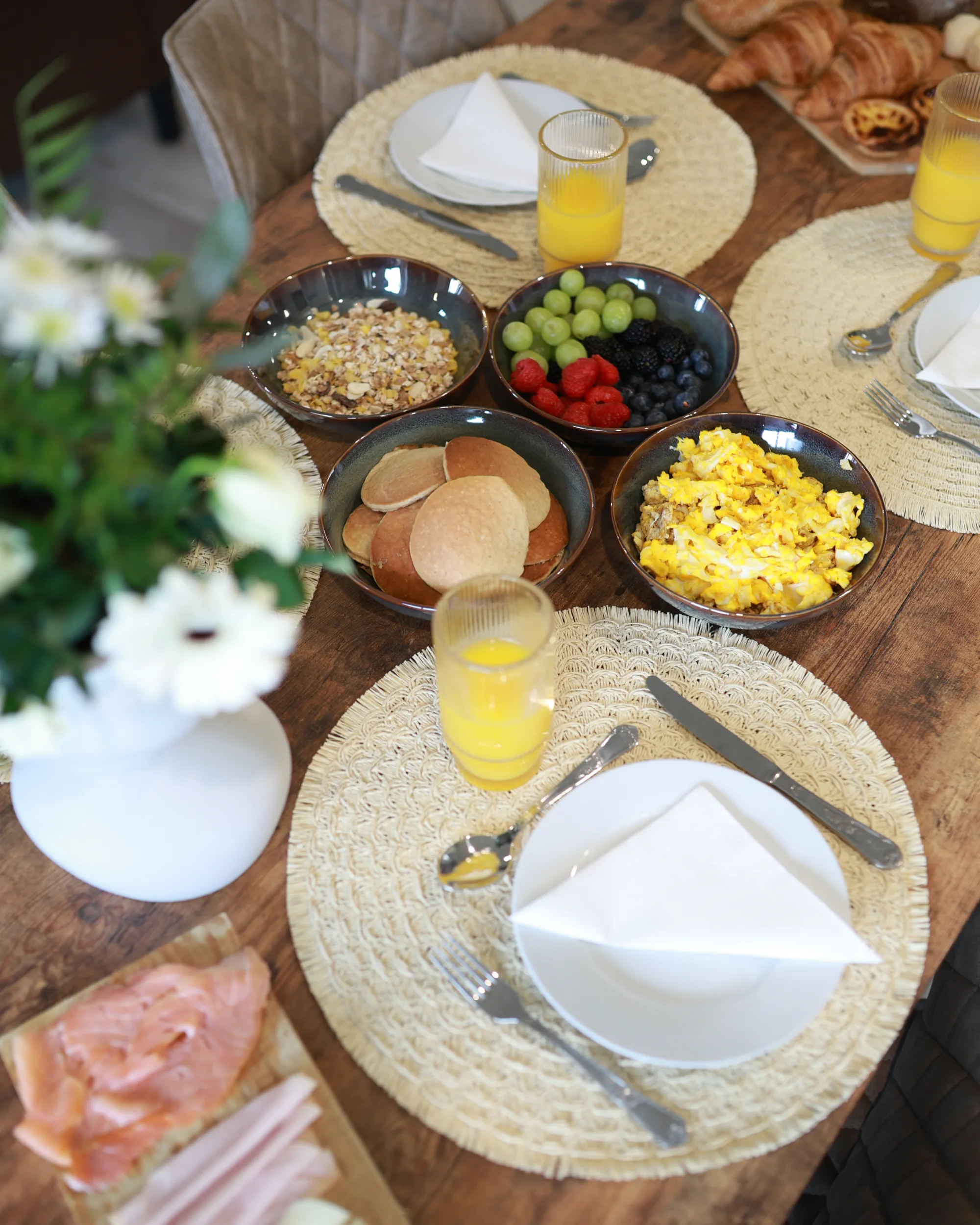 Set van 4 diepe borden THYME Steengoed Donkergroen