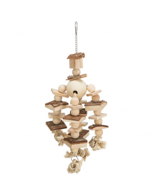 Trixie Speelgoed Aan Ketting Met Touw&Kralen - Vogelspeelgoed - 35 cm