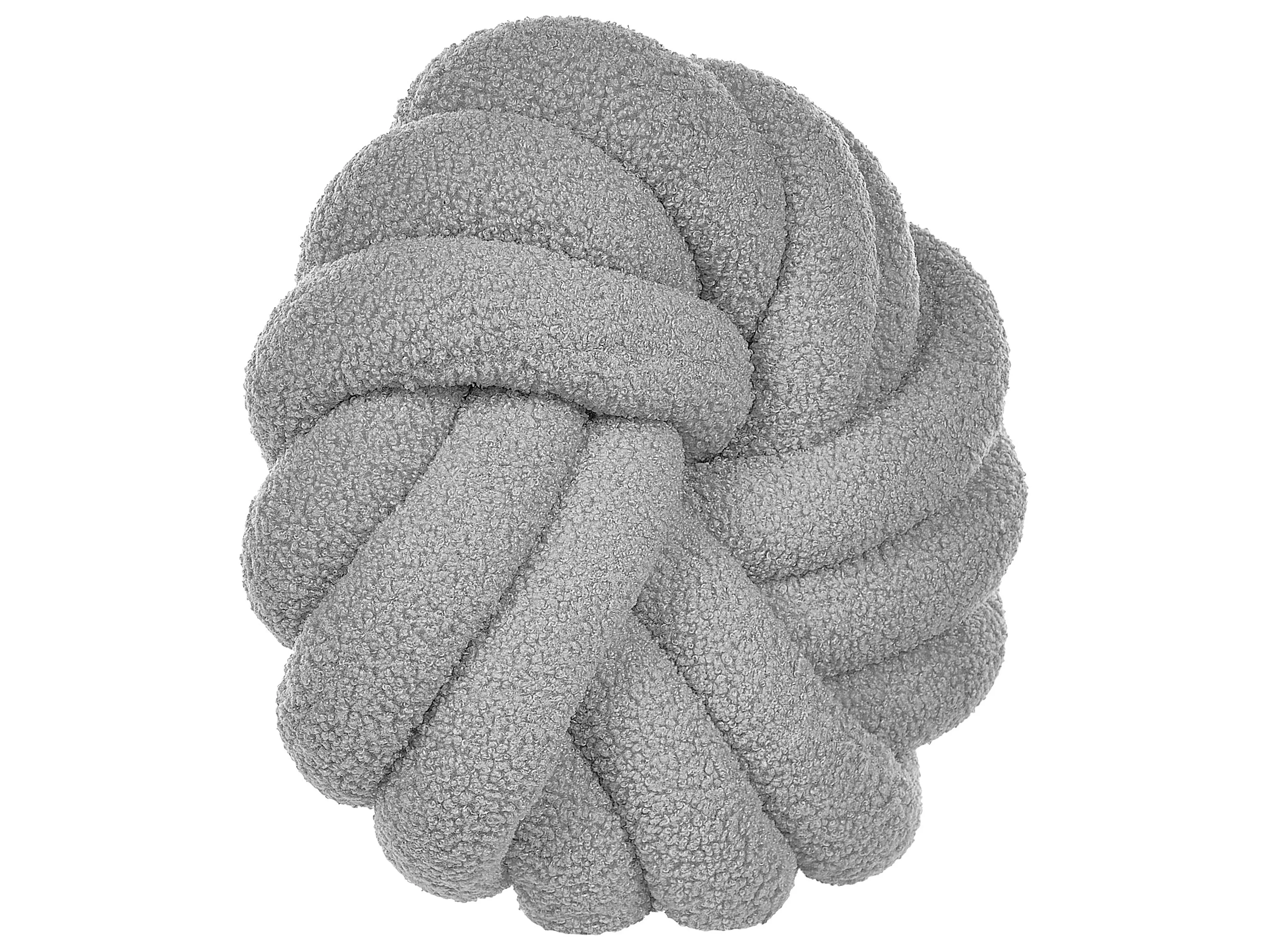 Sierkussen AKOLA Bouclé 31 x 31 cm Grijs effen
