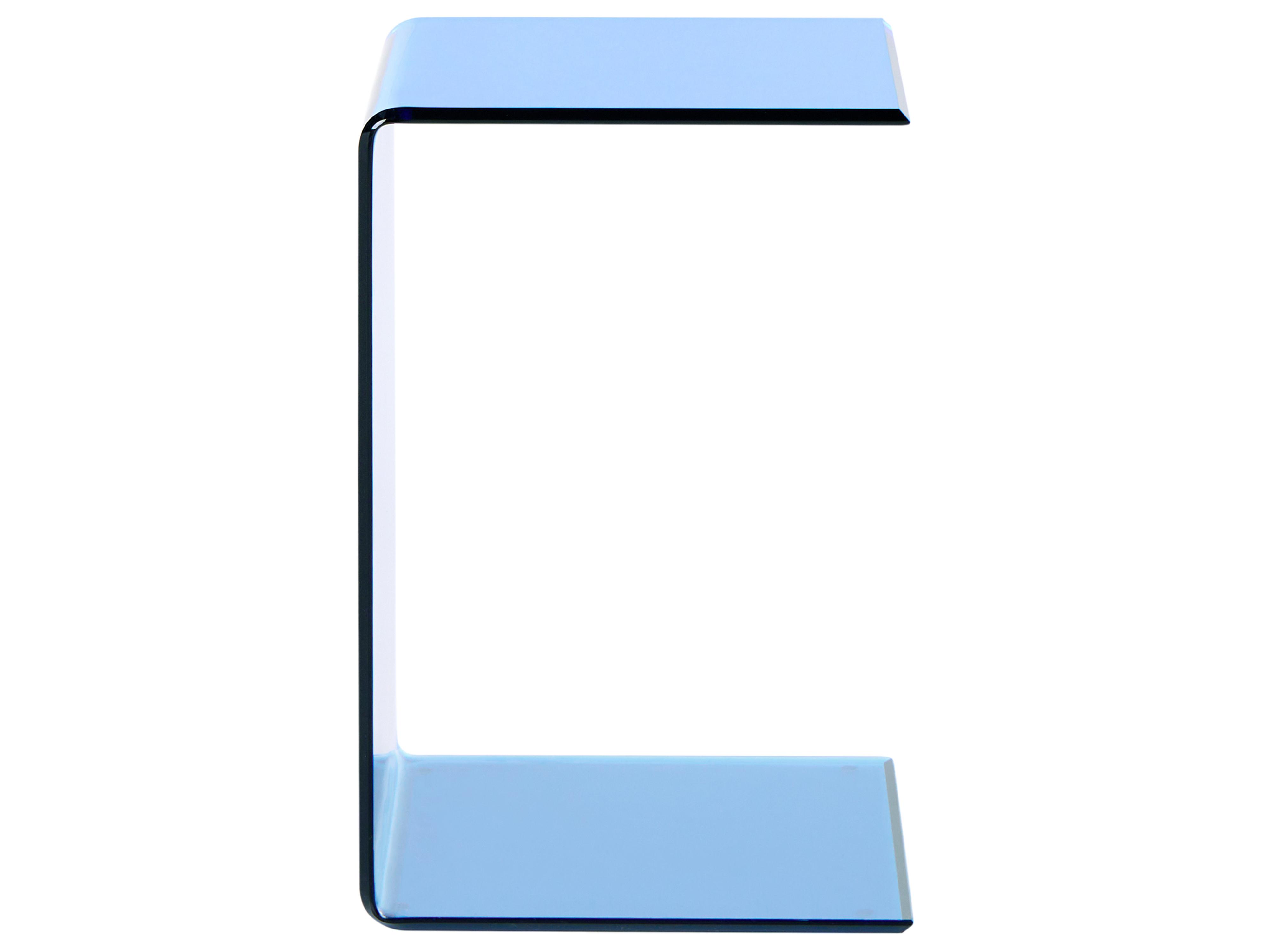 Bijzettafel LOURDES Veiligheidsglas Blauw