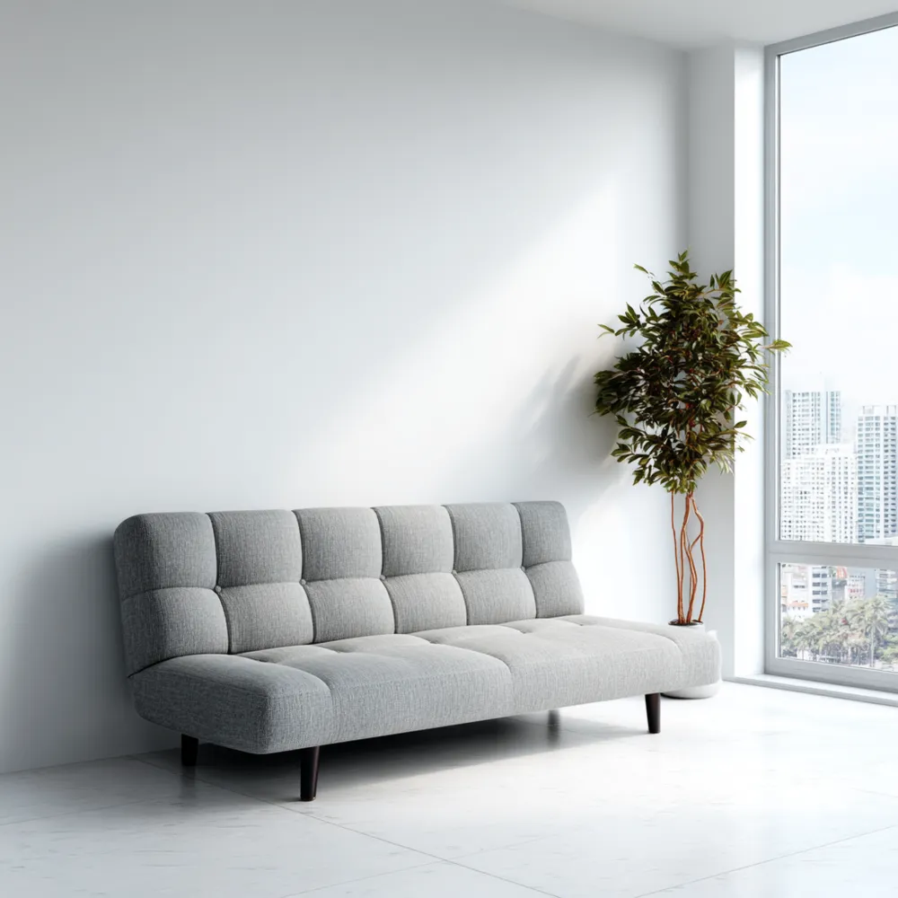 2-Sitzer-Sofa Stoff 180x85x75 cm – Hellgrau – Modernes Design