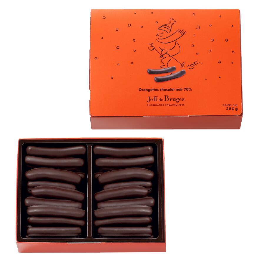 Boite orangettes Chocolat Noir 70% - 280 g