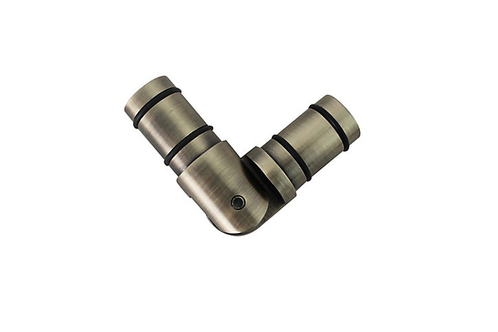 Raccord coudé pour barre à rideau Antiki GoodHome Ø19 mm doré