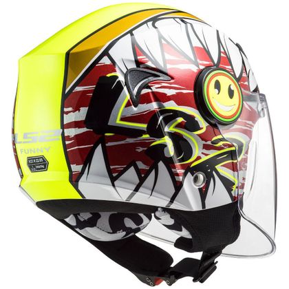 Casque LS2 OF602 - FUNNY - CRUNCH - Blanc / Jaune