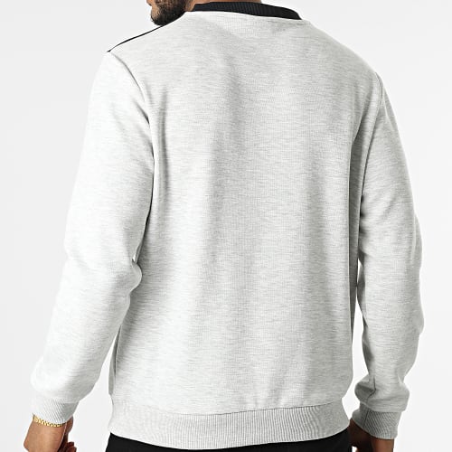 Sweat Crewneck Tricolore Bettolle FAM0072 Gris Chiné Noir