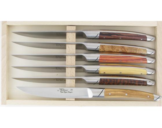 Le Thiers Table 6 Bois - Gamme Avantage - coffret de 6 pièces Couteaux Table par Goyon Chazeau