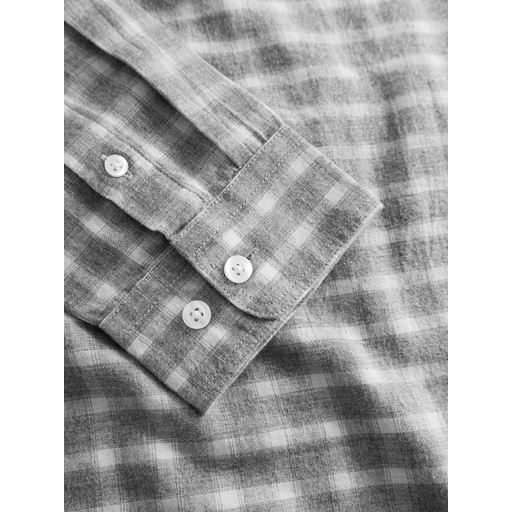 Knowledge Cotton Apparel Langærmet Skjorte, Grey Check, XXL