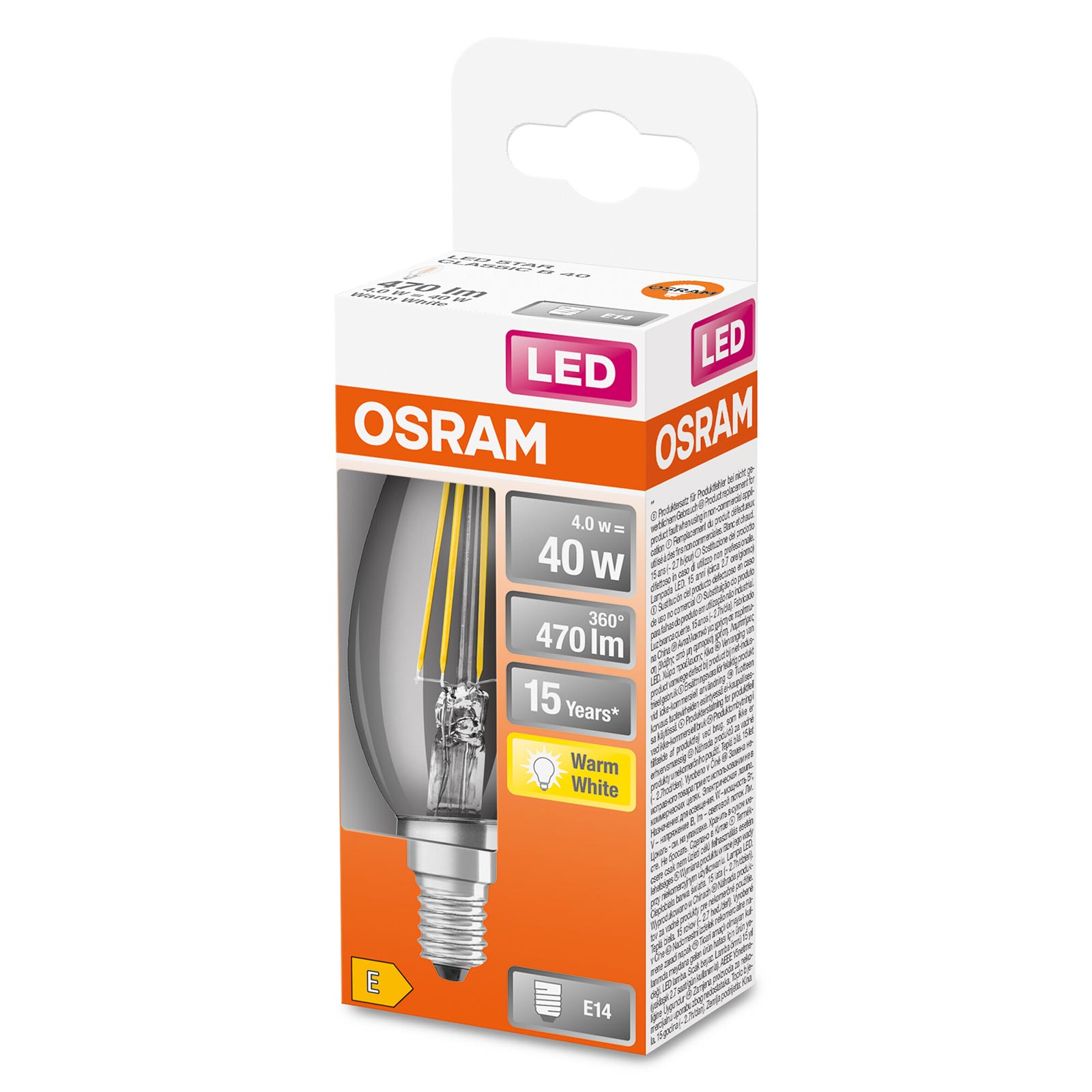 LED-Leuchtmittel ST CLB40 - Filament Kerze - E14 - 4 Watt