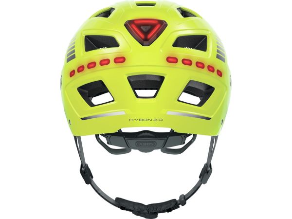 Abus Hyban 2.0 LED Cykelhjelm, Signal Yellow