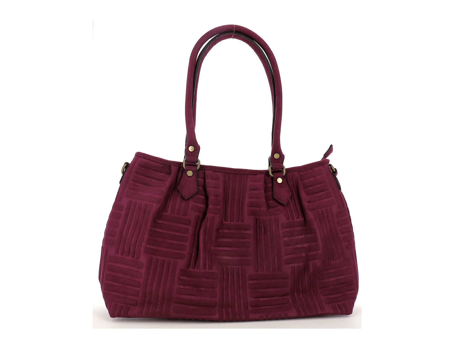 L brand-K2082 SAC velours Pourpre