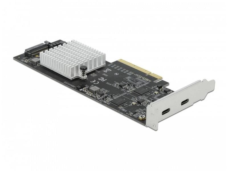 Delock PCI-Express-Karte USB 3.2 Gen2x2 - 2x USB-C PCIe-Schnittstellenkarte mit zwei USB 3.2 Gen. 2x2 Typ-C-Buchsen