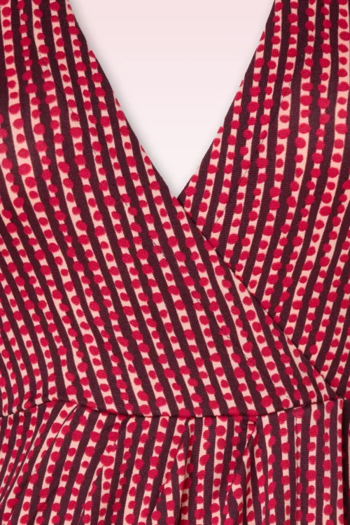 Surkana Zoey crossover midi jurk in rood