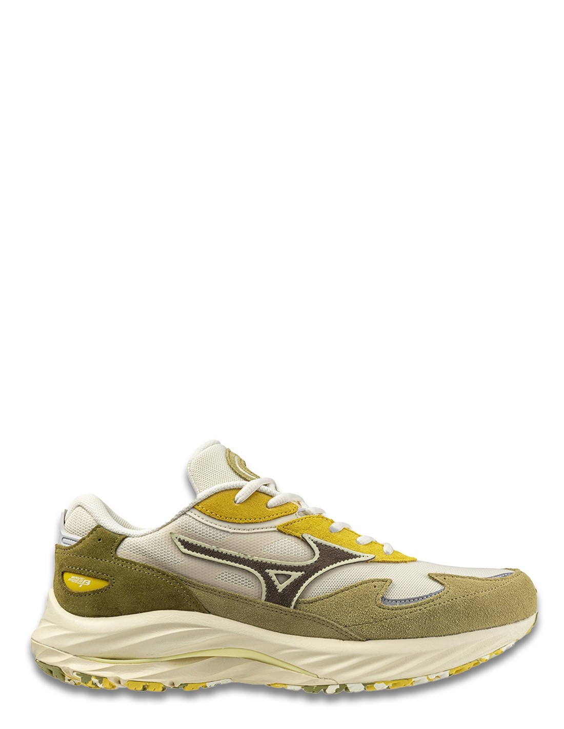 mizuno Sneakers Homme s.l.wave rider b blanc/kaki/jaune