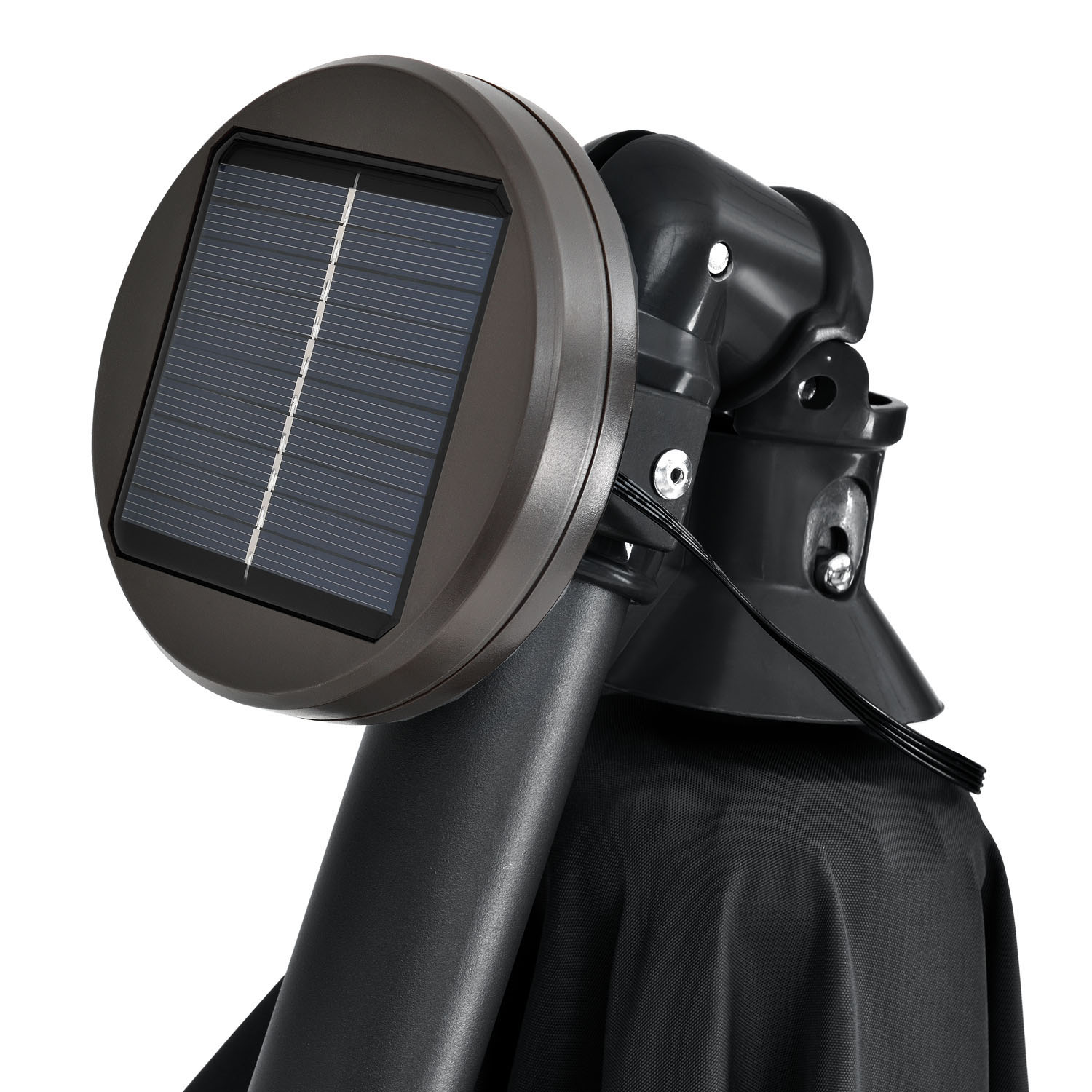 Brasil 300 grijze Parasol met LED-verlichting
