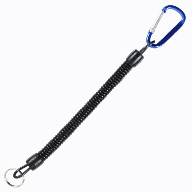 (3er Set) Anti-Lost Karabiner Haken Schlüsselanhänger mit Spiralkabel   Schlüsselring