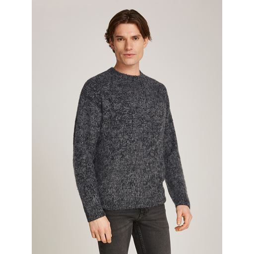 Calvin Klein Jacquard Alpaca Blend Pullover, Ck Black Heather, M