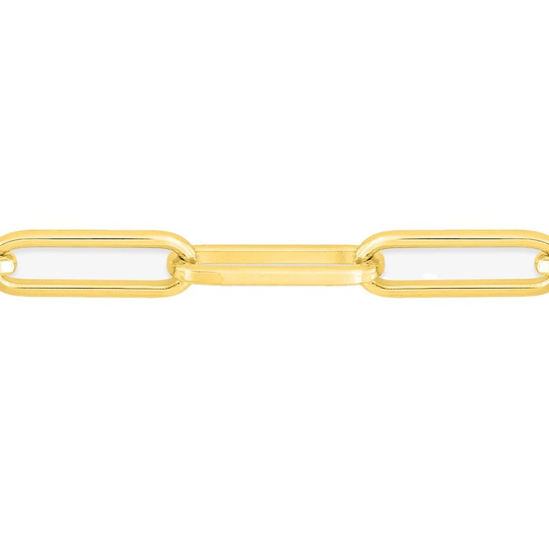 Bracelet Mixte 18 cm - Forçat carré - Or 18 Carats - Largeur 3.8 mm