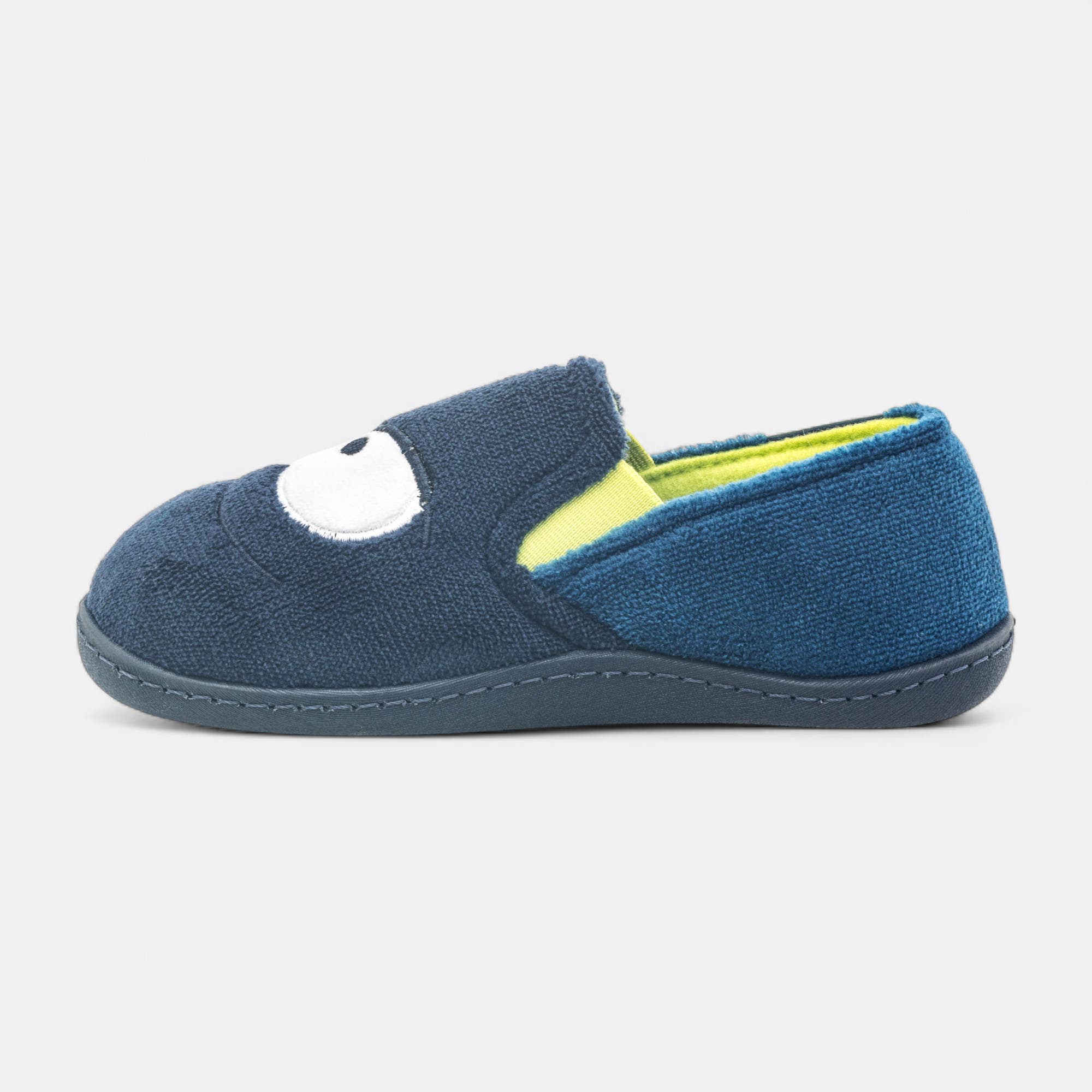 Pantoufles pieds sensibles Garçon bleu marine