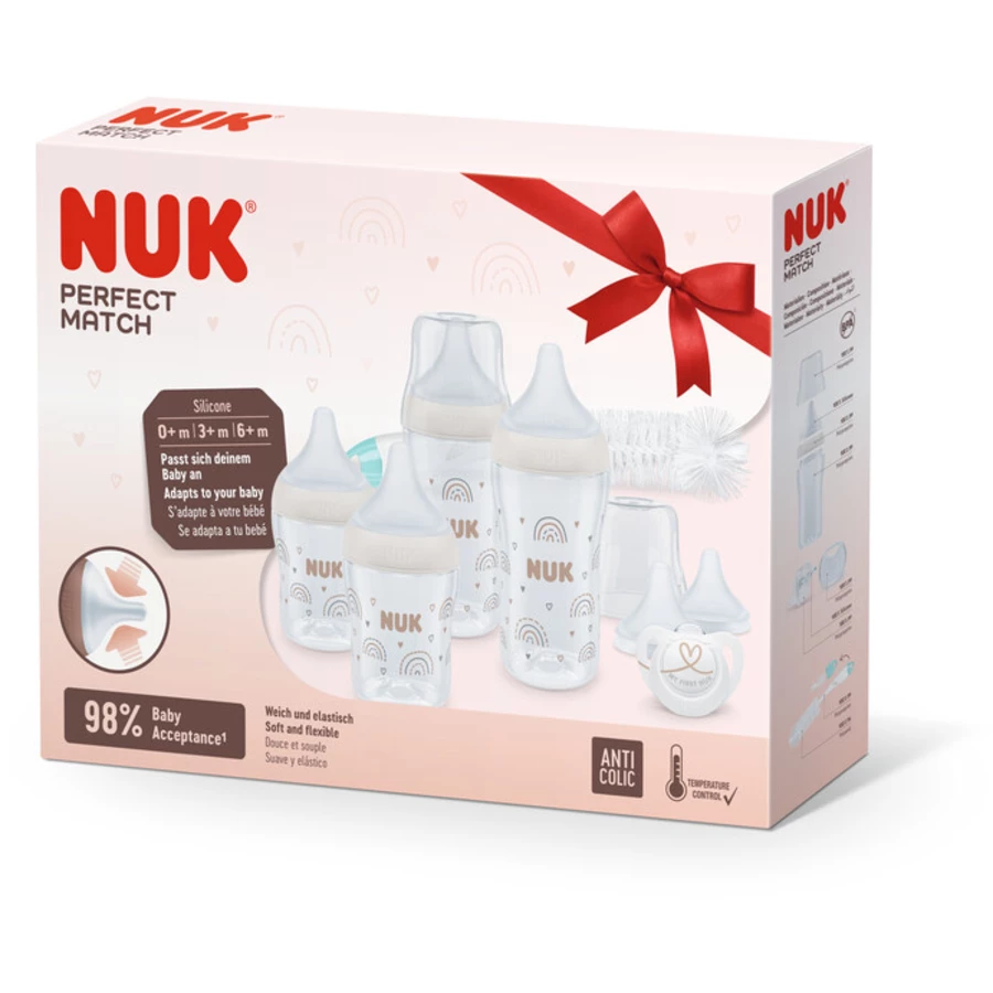 NUK Starterset Perfect Match 0-6 Monate in beige