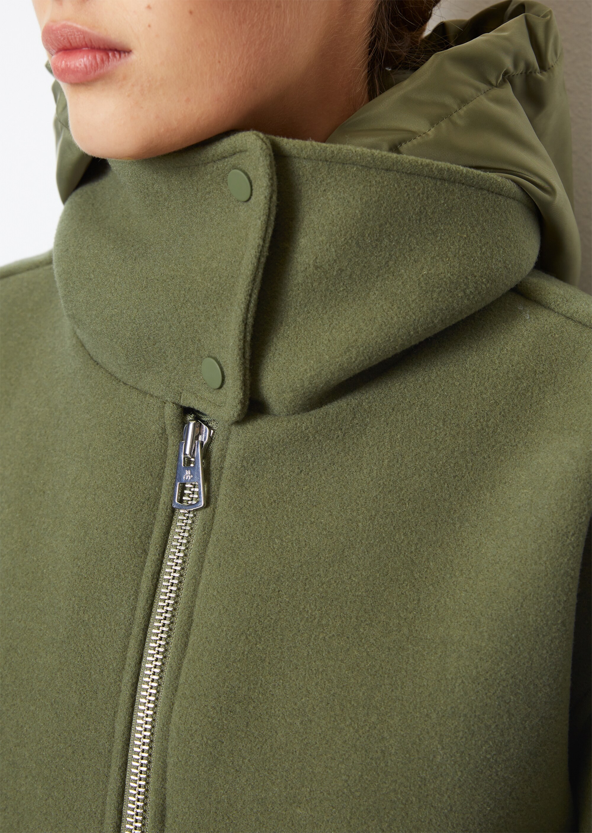 Wolljacke im Cape-Stil relaxedaus Wolle-Mix