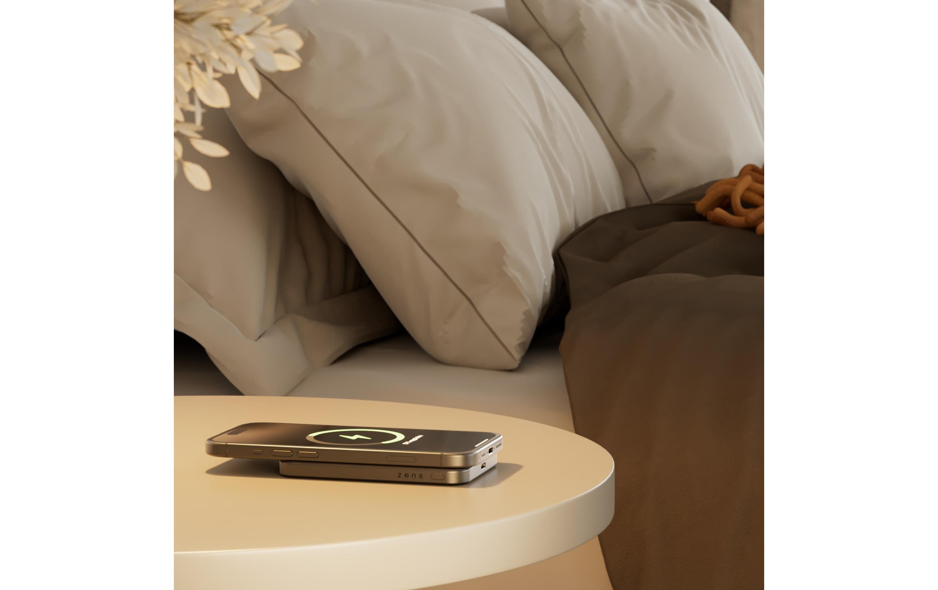 Powerbank Pro 1 Slim 5000 mAhZENS Pro 1 Slim 5000 mAh Kabelloses Aufladen Schwarz