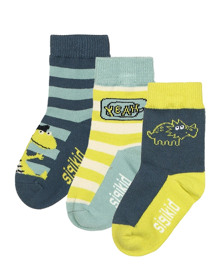 Socken SPORTY DINO 3er-Pack in bunt