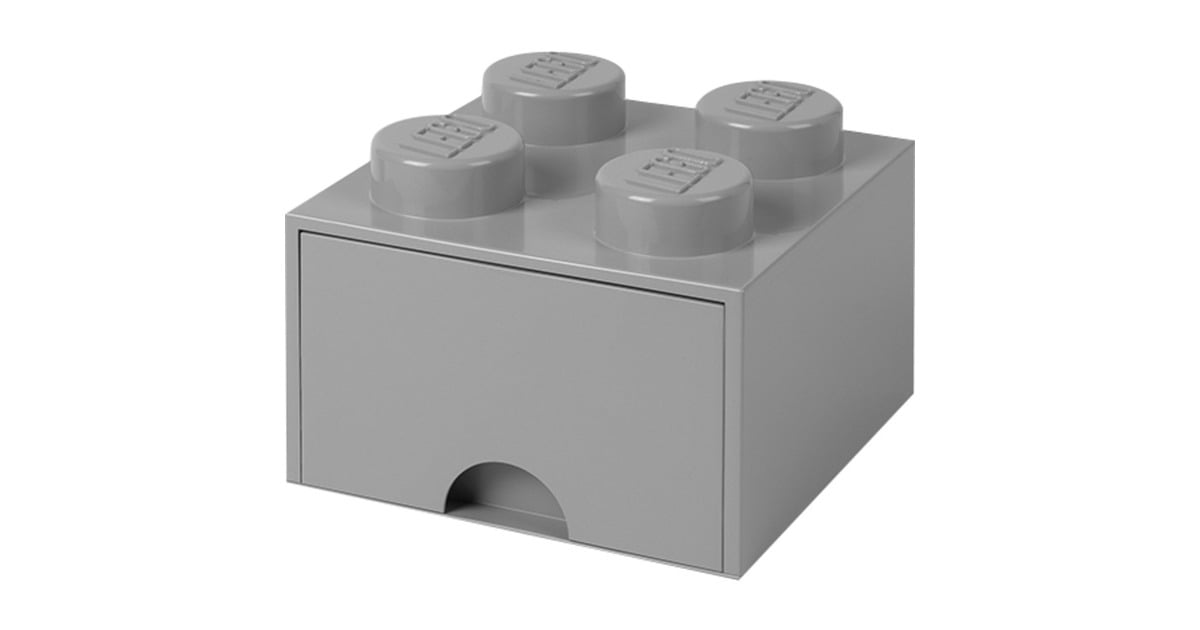 Room CopenhagenLEGO Storage Brick Drawer 4 Grijs opbergdoos  (Donkergrijs)