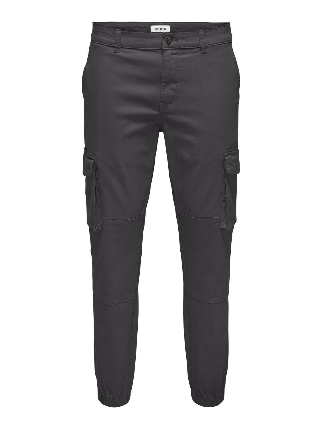 ONSCARTER Verjüngt Cargo-Hose Grey Pinstripe