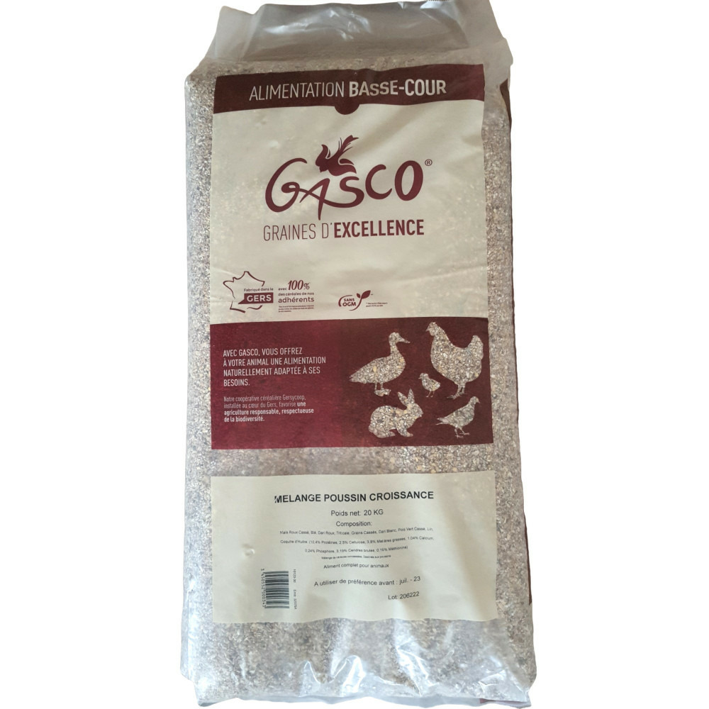 Mélange poussin croissance 20 kg alimentation basse cour