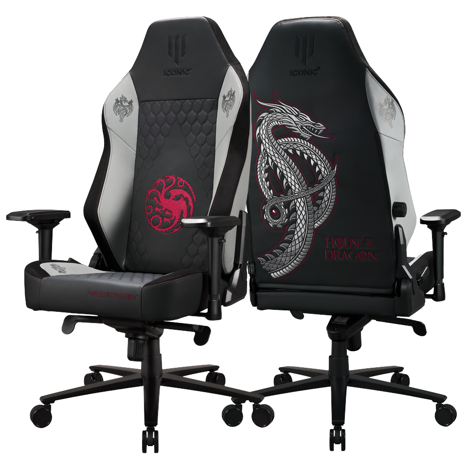 Apollon Collector / House Of The Dragon Black seat + grey/red