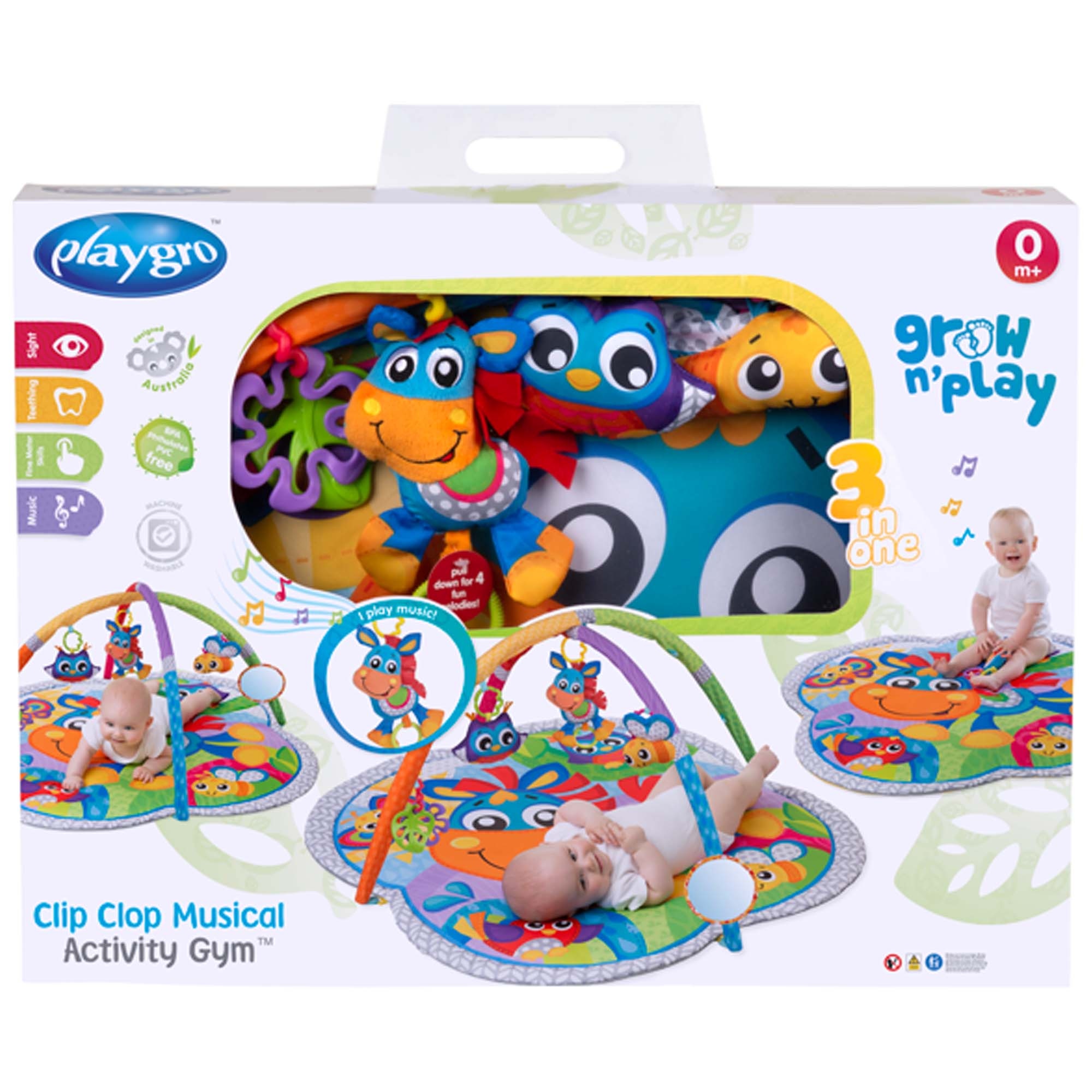 Playgro Clip Clop Activity Gym with Music multi