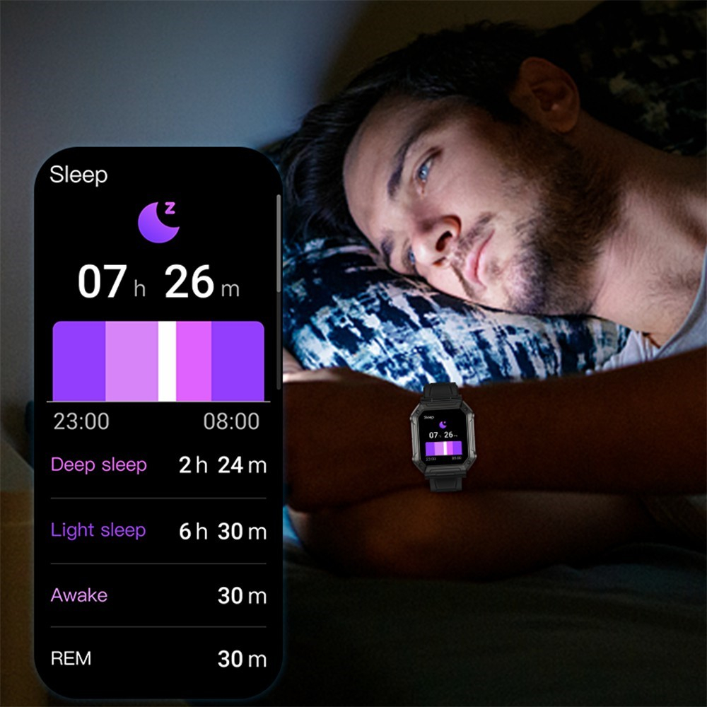 Fitness Tracker Smart Watch mit Herzfrequenz- / Blutdruckmessung und 1.91