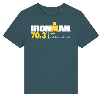 T-Shirt Manches Courtes Ironman 70.3 Venice-Jesolo Bleu Turquoise Femme
