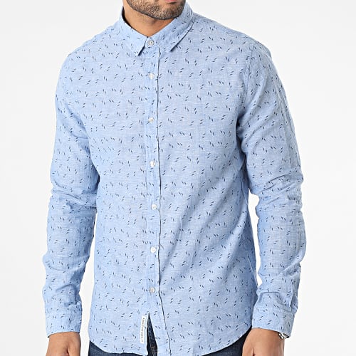 Chemise Manches Longues Arpe Bleu Clair Chiné