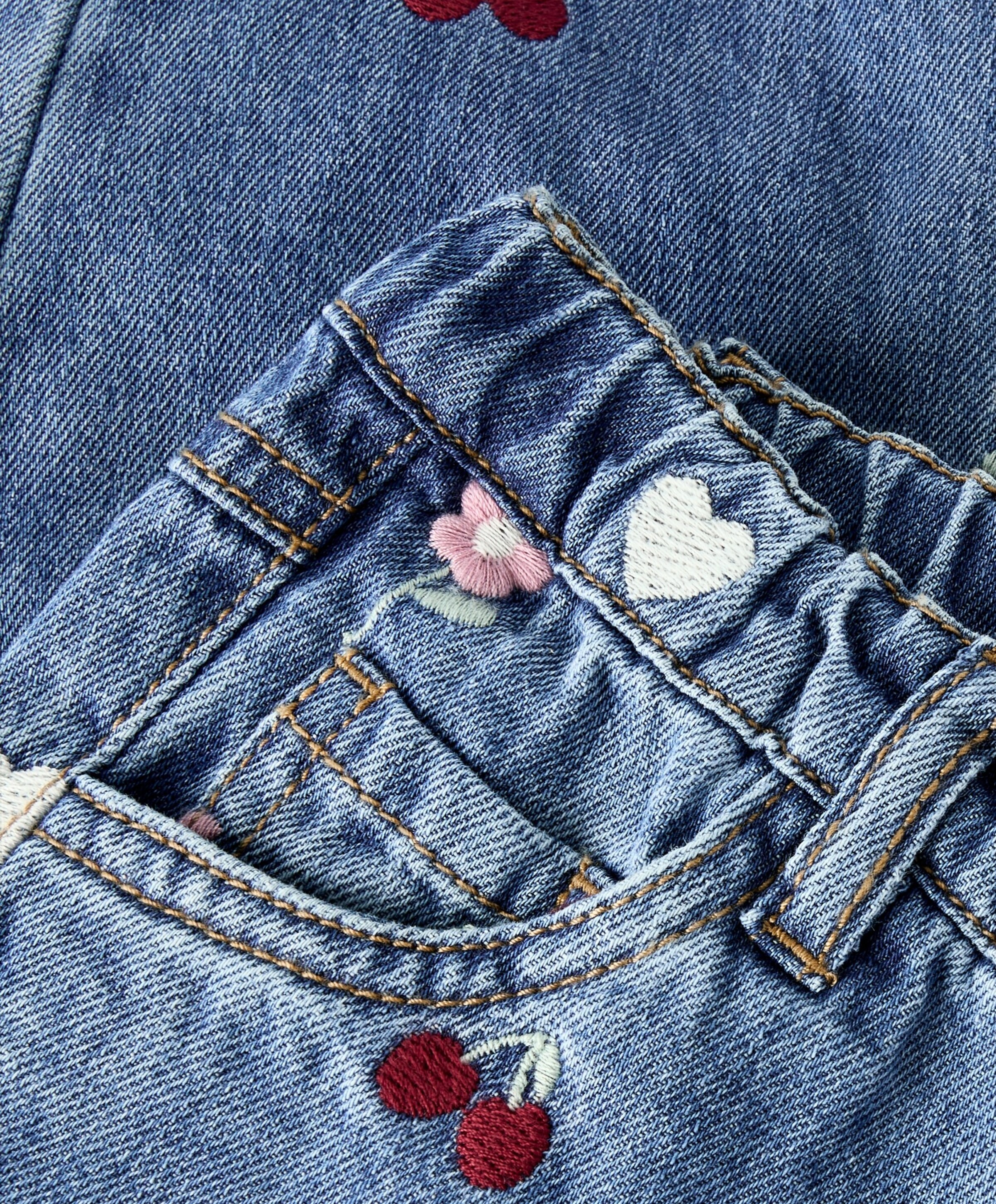 Name it NMFBELLA BARREL EMB JEANS 4870-OV L meisjes jeans blauw