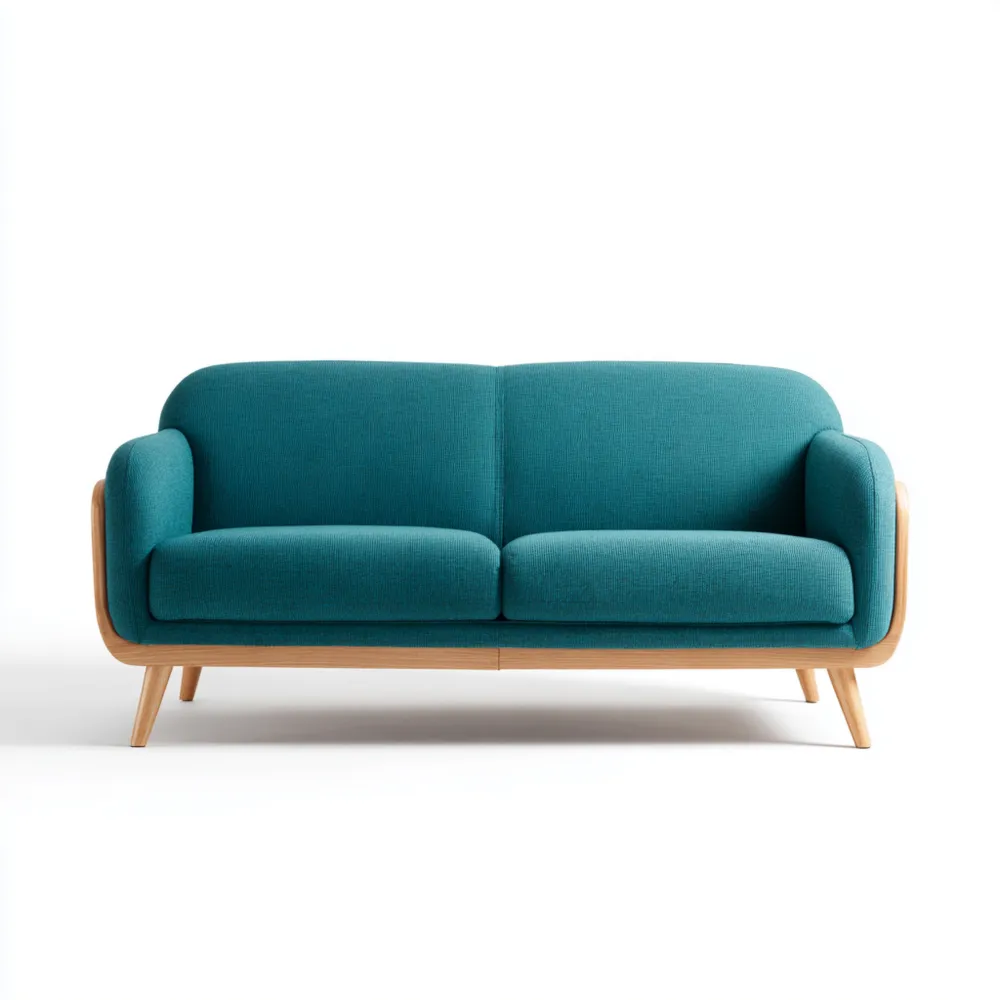 2-Sitzer-Sofa Stoff 150x85x75 cm – Türkis – Skandinavisches Design