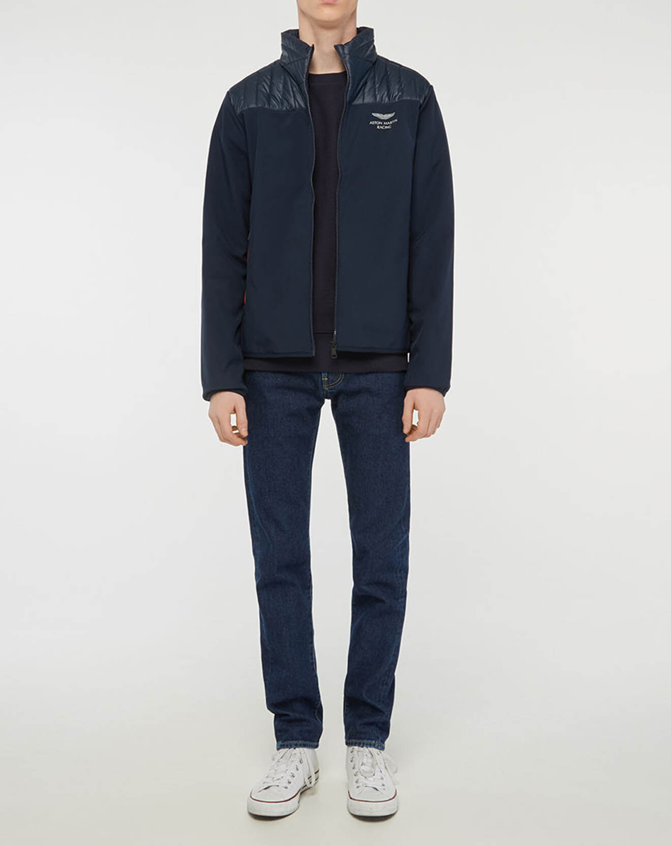Hackett London Blouson Soft Shell Aston Martin Racing bleu marine