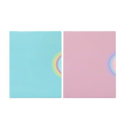 Viquel Rainbow Pastel - Lot de 2 pochettes coins - A4 - 4 compartiments