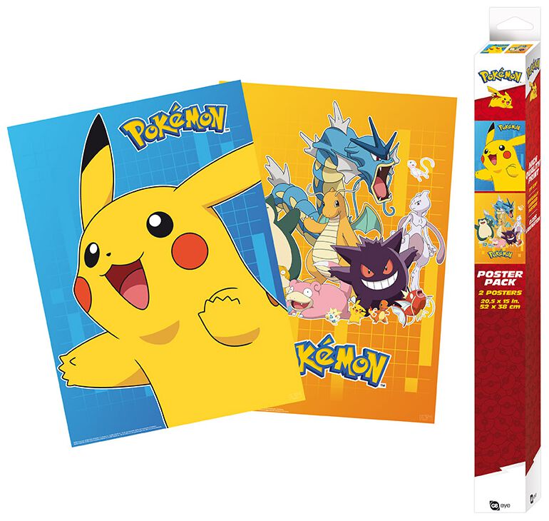 Posters Chibi - Lot de 2 | Pokémon Poster