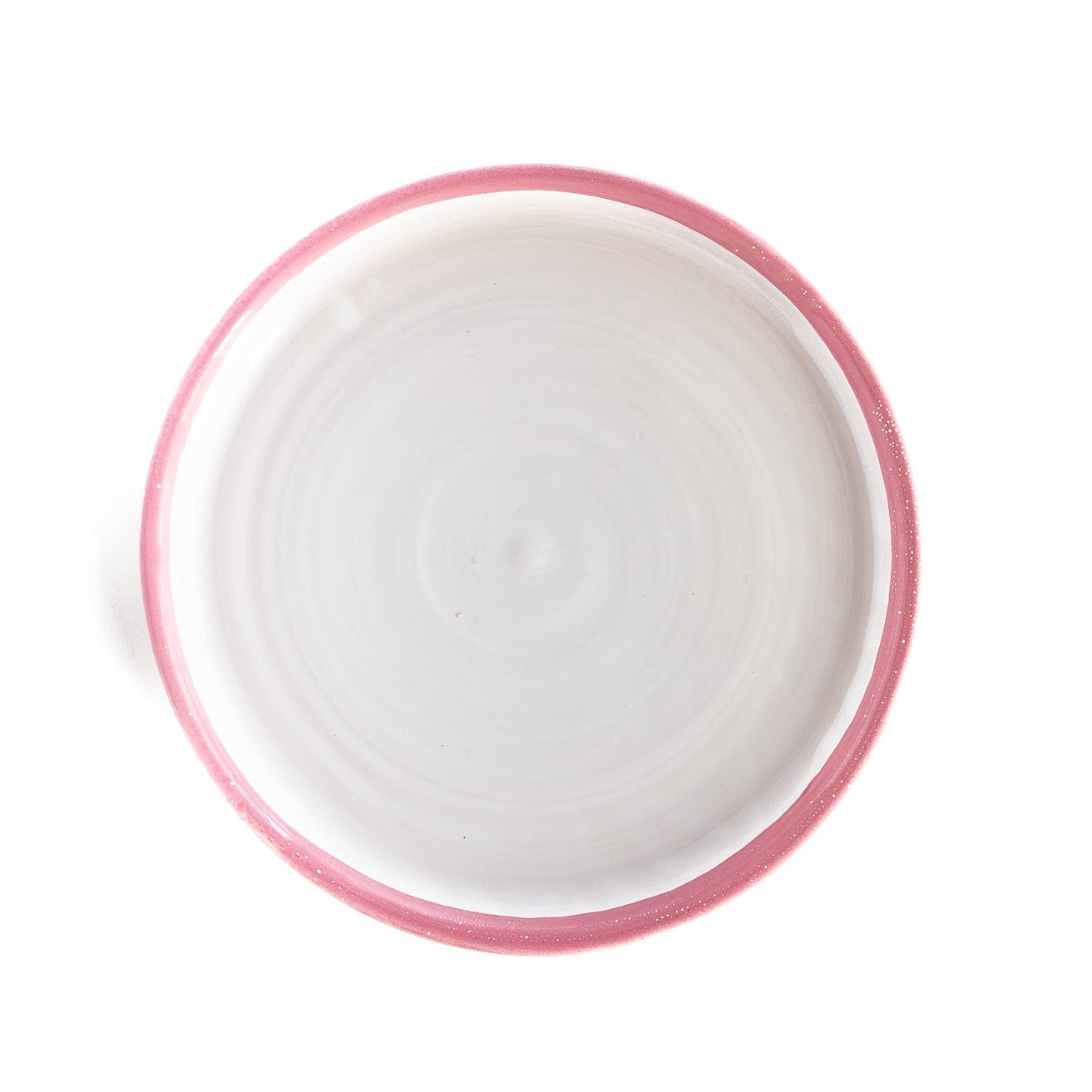 Val Pottery  Ana middagstallerken, hvid/pink - Ø27 cm.