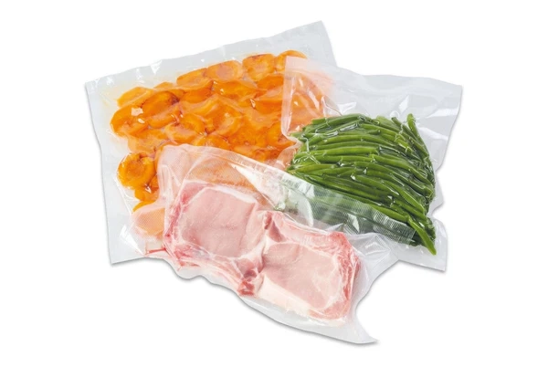 (2er Set) 20cmx6m Lebensmittel Vakuum Frischhalte Folien zum Einfrieren / Sous-vide (92251) - Transparent