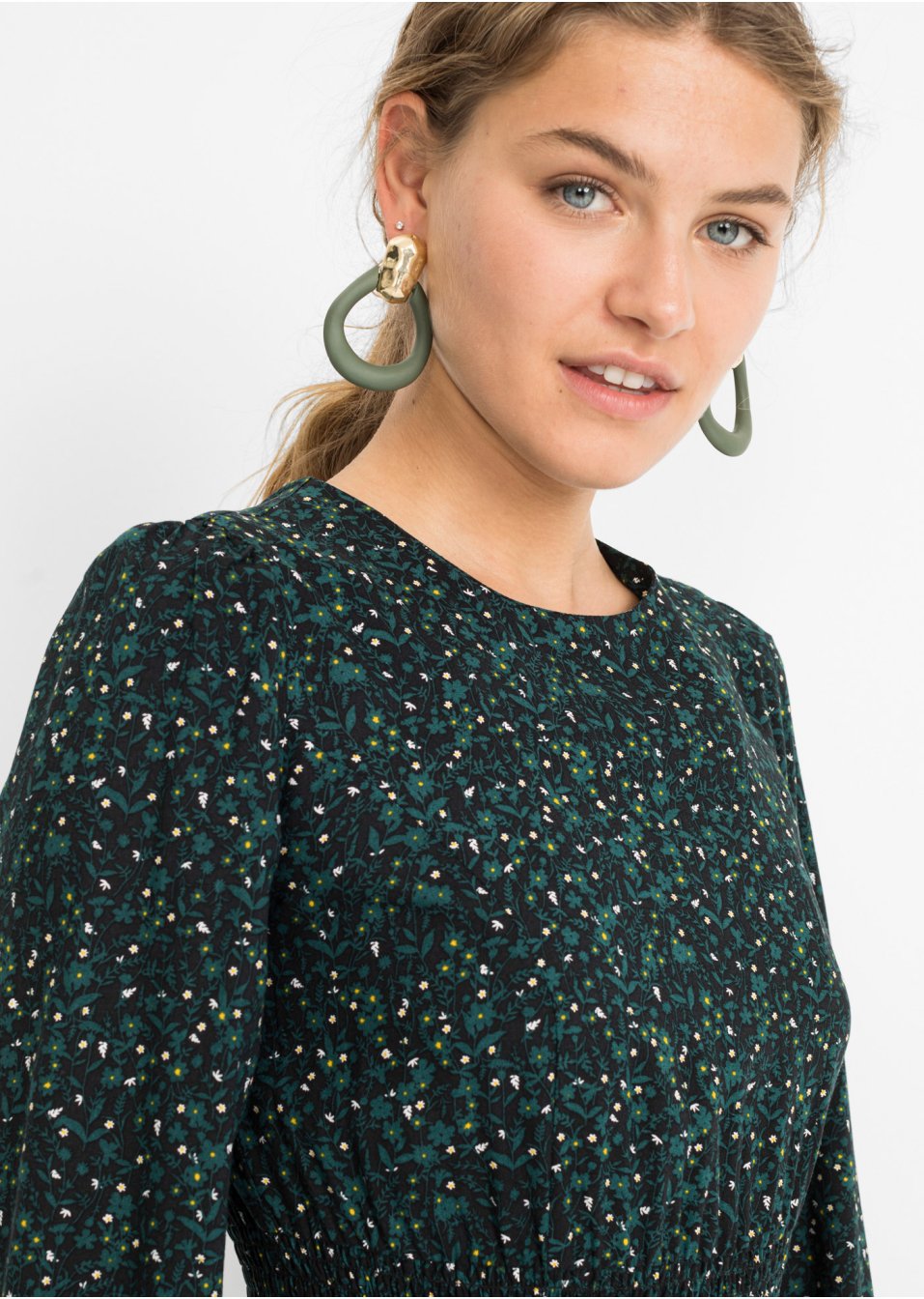 Robe midi à imprimé floral