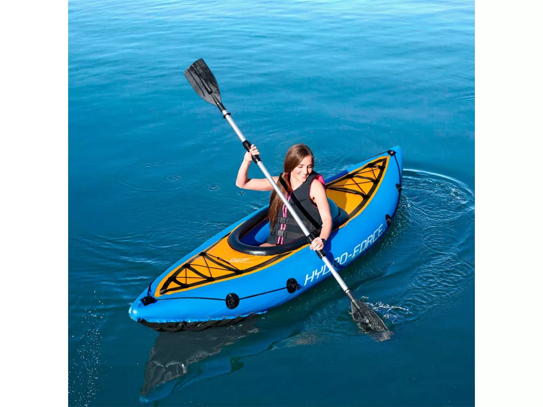 Kayak Gonflable Hydro Force Bestway Individual 275x81 cm avec Pagaie et Pompe de Gonflage