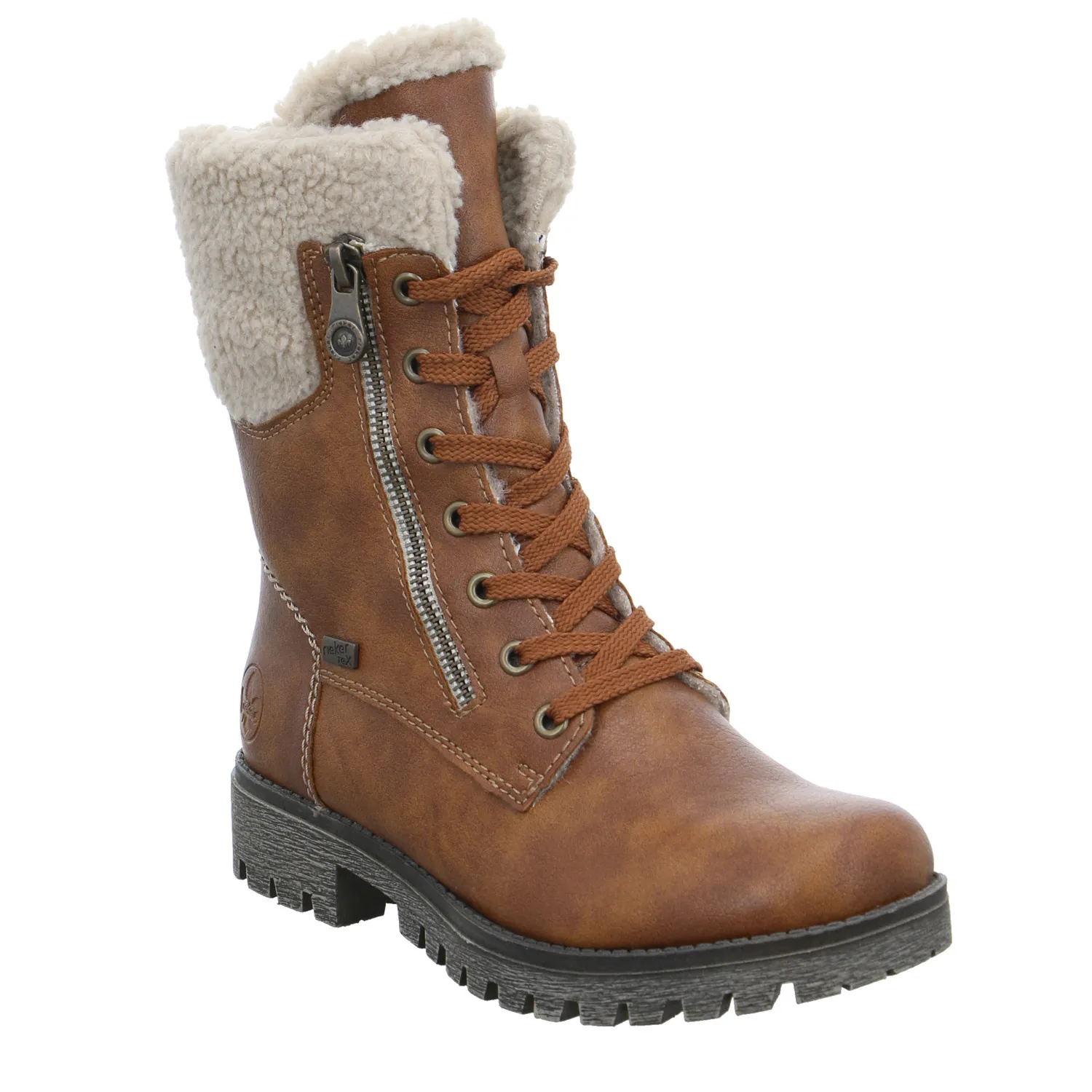 RIEKER Boot Cognac Lederimitat  mit Rieker-TEX