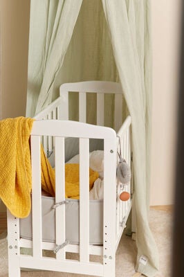 Alice & Fox Sengekant Bedside Crib, Soft Grey